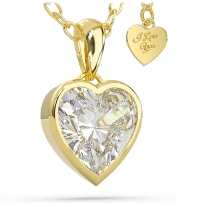 Image of SERASAR Silver Necklace Heart Women 925 Sterling 18 carat Gold Jewellery Ladies Chain Pendant Box Gift Idea Mother&#039;s Day Christmas 30 Birthday