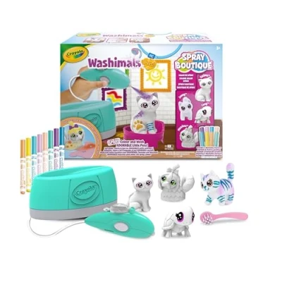 Image of CRAYOLA Wahimals Pets Spray Boutique, Activity Set Lava Colour Recolours with Puppies Airbrush, Ideal to Gift, Recommended Age: 3 Years, 74 7517