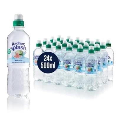 Image of Radnor Splash Watermelon Sugar Free Flavoured Water 24 x 500ml Multipack