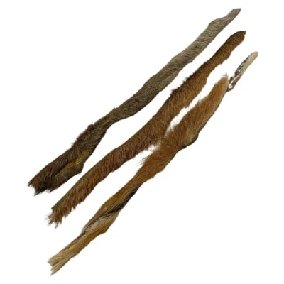Image of Natural Treats Jumbo Hairy Venison Skin (1kg) 100% Pure Hypoallergenic Low Fat Grain Free Healthy Dog Chews