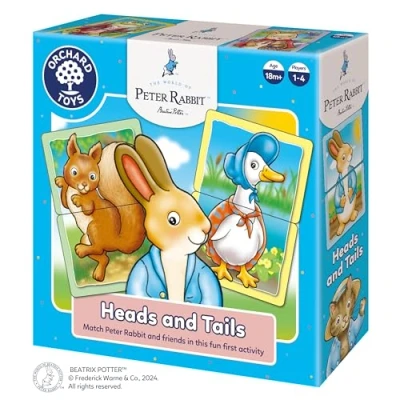 Image of Orchard Toys Peter Rabbit™ Heads and Tails Game Matching Pairs Memory for Kids Baby Toddler Early Years Educational Games Boys Girls Age 18 Month Old+ 1 4 Players