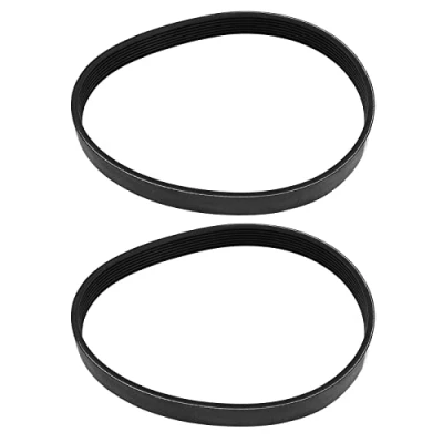 Image of eMagTech 2PCS 7PJ451 Drive Belt Compatible with Bosch Rotak 320 Lawnmower 7 Rib Closed Loop Replacement Rubber Timing 16mm Width 451mm Circumference
