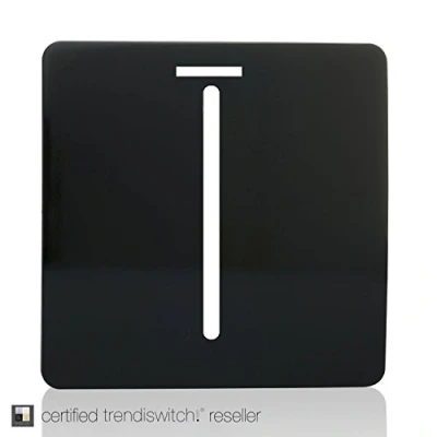 Image of Trendi Spare Plate for Artistic Modern Glossy 45 A Cooker Tactile Light Switch and Neon Insert Black