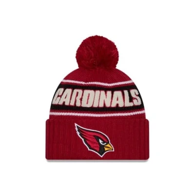 Image of New Era Arizona Cardinals NFL 2024 Sideline Sport Knit Red Bobble Hat