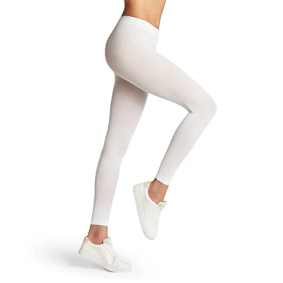 Image of FALKE Women&#039;s Pure Matt 50 DEN W LE Semi Opaque Plain 1 Pair Leggings, White (White 2209) new eco friendly, M L