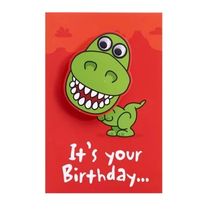Image of UK Greetings Birthday Card for Him/Boy Cartoon Dinosaur Design