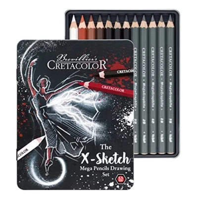 Image of Cretacolor The X Sketch Mega Pencils Drawing Set, Artist and Sketching 1 Piece (Pack of 1)