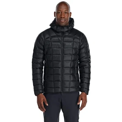 Image of Rab Men&#039;s Mythic Alpine Jacket Down Insulated Windproof Coat for Trekking, Climbing, &amp; Casual Black Medium
