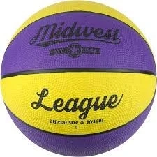 Image of Sports Innovation Ltd Midwest League Basketball Yellow/Purple Various Sizes (Size 5)