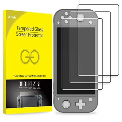 Image of JETech Screen Protector for Nintendo Switch Lite 2019, Tempered Glass Film, HD Clear, 3 Pack