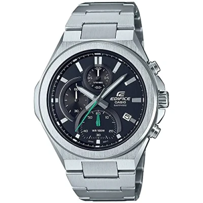Image of Casio Men Chronograph Quarz Watch with Stainless Steel Strap EFB 700D 1AVUEF