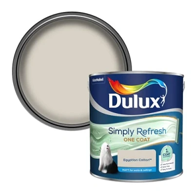 Image of Dulux Simply Refresh Matt Emulsion Paint Egyptian Cotton 2.5L, 5382888