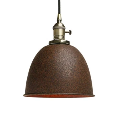 Image of PathsOn Industrial Vintage Loft Bar Kitchen Island Edison Metal Chandelier Hanging Pendant Ceiling Light Lamp Fixture Switch Lighting E27 (Imitation Rust)