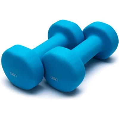 Image of anythingbasic Ab. Neoprene Dumbbells of 6Kg (13.2LB) Includes 2 3Kg (6.6LB) Sky Blue Material : Iron with coat Exercise and Fitness Weights for Women Men at Home/Gym