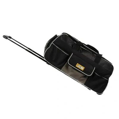 Image of JCB 26&quot; Power Tool Bag Trolley, Water Resistant PU Base, Retractable Trolley Handle, Max. Capacity of 90L, Strong &amp; Tough Bag, 3 Year Warranty