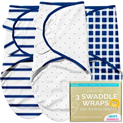 Image of Swaddle Blanket 0 3 Months 100% Cotton Baby Wrap Newborn Set of Swaddles Essentials for Boy and Girl