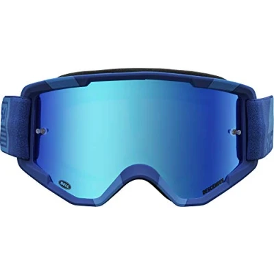 Image of DESCENDER CROSSBONES MATTE LIGHT BLUE/BLUE LENTE: REVO BLUE MIRROR