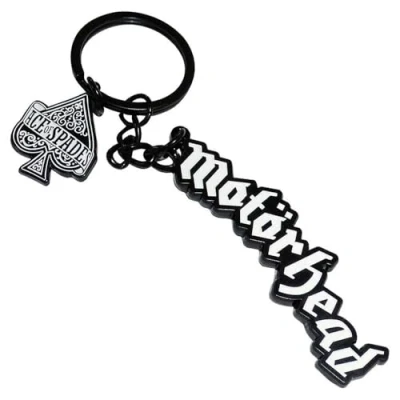 Image of Rock Off officially licensed products Motorhead Band Logo Ace Of Spades Charm Keychain One Size