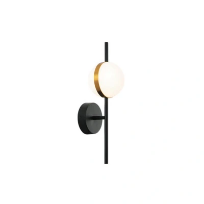 Image of Idalium Sconce Wall Lamp 8W Aluminium Metal Black, Gold