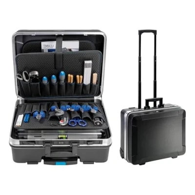 Image of B&amp;W International GmbH 6000 JET with tool pockets (ABS case, volume 36 l, 48 x 37.5 20 cm inner) 120.04/P , tools not included,Black/Silver