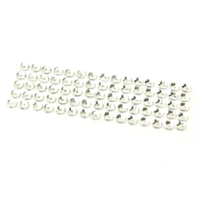 Image of 6mm Stick On Self Adhesive Diamante Jewel Gems (75pk) Silver