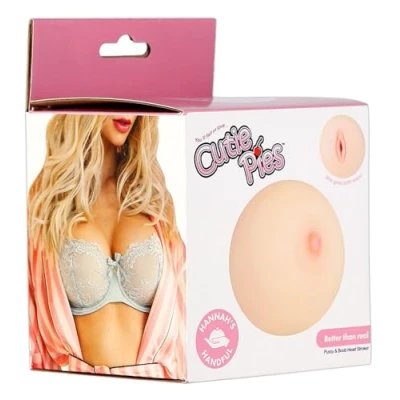 Image of CutiePies Hannah&#039;s Handful Pussy &amp; Boob Head Stroker Pink