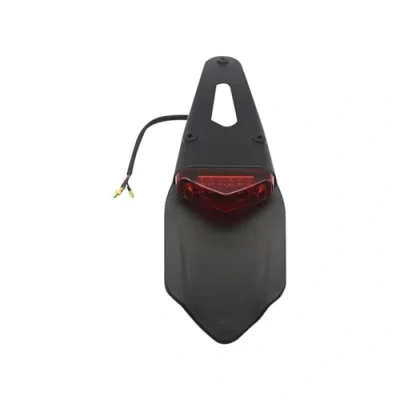 Image of License Plate Holder Motorcycle Universal 12V LED Taillight Brake Lamp With Rear Fender Bracket For Enduro Off Road Bike Motorbike Tail Tidy(Red)