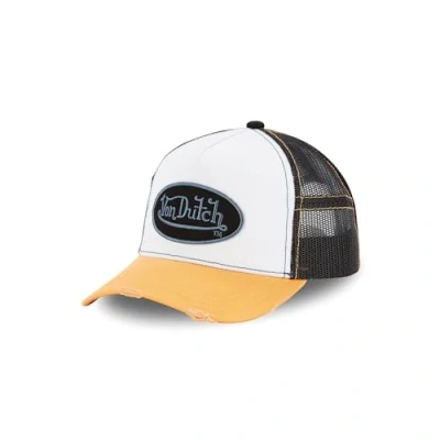 Image of Von Dutch Trucker Cap with Net Summer Salmon, Yellow, One size
