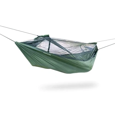 Image of DD Hammocks SuperLight Frontline Hammock Insect Proof For Ultralight Backpacking And Camping Olive Green