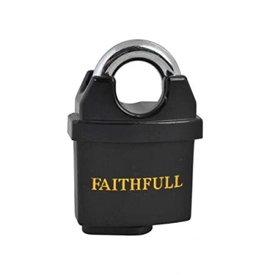 Image of Faithfull Tools PLB50WP 50 mm PVC Coated Brass Padlock Blue