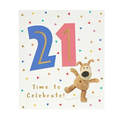 Image of Boofle 21st Birthday Card For Her/Female/Friend With Envelope Cute Design