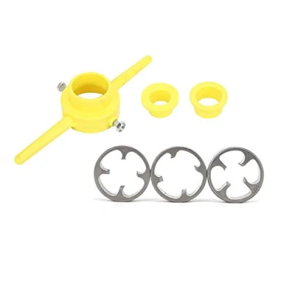 Image of PVC Thread Tool Maker, Maker Pipe NPT Round Die Set Threader Plumbing Manual Hand