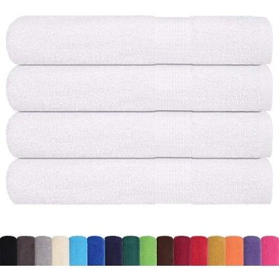 Image of vidaXL Towels 4 pcs White 100x200 cm 360 gsm 100% Cotton