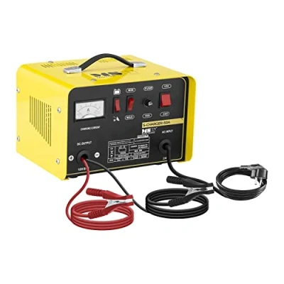 Image of MSW Heavy Duty Car Battery CHARGER S 50A (130 A Jump Starter, 12/24 V Charging voltage, 20/30 current, For 20 300 Ah batteries)