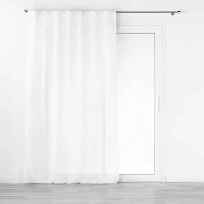 Image of Douceur d&#039;Intérieur, Haltona 140 x 240 cm Linen Look Curtain with Concealed Loops White