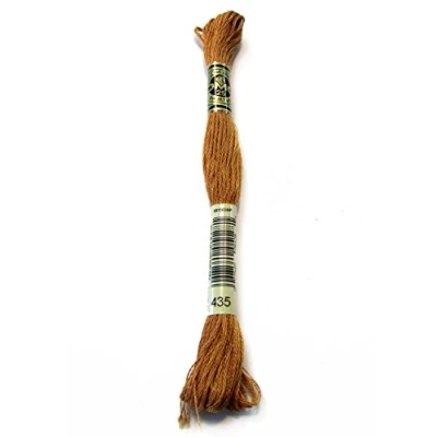 Image of DMC 117 435 Six Stranded Cotton Embroidery Floss, Very Light Brown, 8.7 Yard