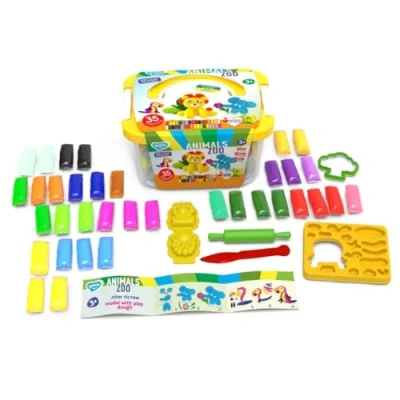 Image of Zoo Animals Box Dough, Lovin Modeling Set with Colour Craft Kits for Kids Arts and Crafts Dough Modelling Sculpting Playdough Ideal Creative Activity Kit