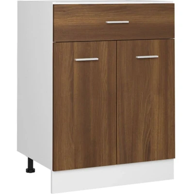 Image of vidaXL Drawer Bottom Cabinet Lyon Brown Oak 60x46x81.5 cm Engineered Wood