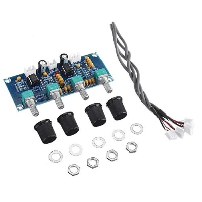 Image of DollaTek XH A901 NE5532 Tone Board Preamp Pre amp with Treble Bass Volume Adjustment Amplifier Controller for