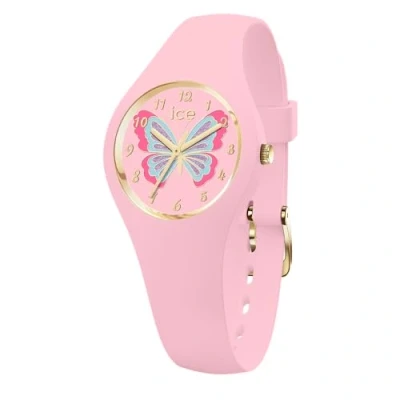 Image of ICE WATCH fantasia Butterfly rosy Girl&#039;s wristwatch with plastic strap 021954 (Extra small)