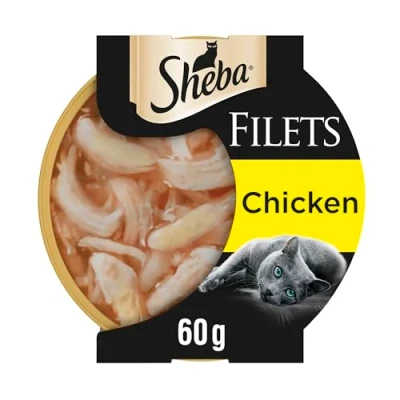 Image of Sheba Fillets Cat Food Tray with Chicken in Gravy 2x16x60g