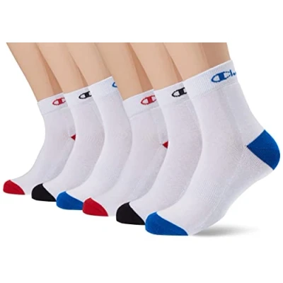 Image of Champion Quarter Socks Unisex 3 PACK Sports socks, Size: 2.5 5, White
