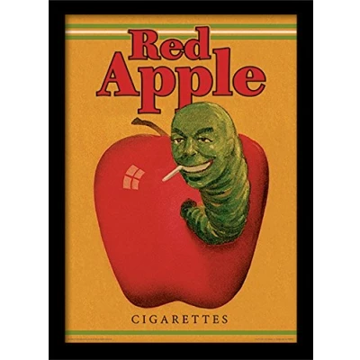 Image of Pulp Fiction (Red Apple Cigarettes 30x40 cm Framed Print