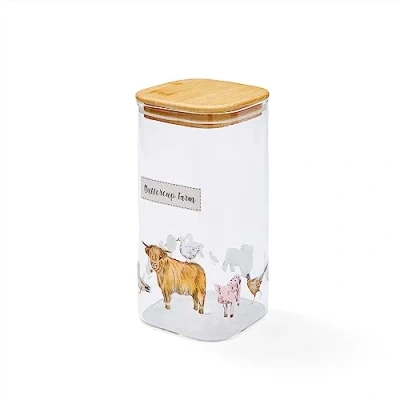 Image of Cooksmart British Designed Large Glass Storage Jars For Kitchen With Modern Designs Spaghetti Jar or Pasta Containers Buttercup Farm
