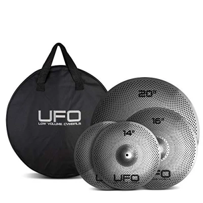 Image of UFO Low Volume Cymbal Pack 14/16/20&quot; Quite Practice Cymbals FREE Bag included