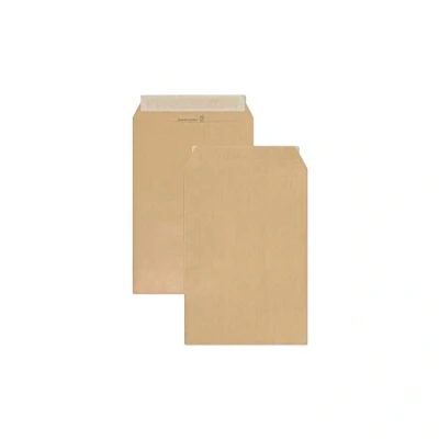 Image of Clairefontaine 7731C Box of 500 Kraft Adour Brown Pockets B6 120x176 mm Self Adhesive 90g/m²