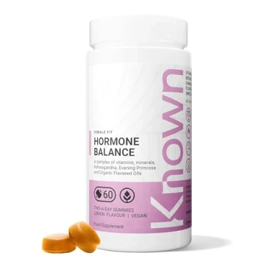 Image of Known Hormone Balance Gummies Vitamin B6, C Supports Hormonal &amp; Energy Natural Lemonade Flavour 60 Vegan Gummies, 2 Months Supply