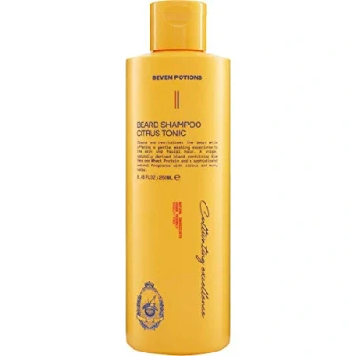 Image of Seven Potions Beard Shampoo for Men — Gentle, Cleansing Wash a Clean with No Itch Natural, Vegan, Cruelty Free Citrus Tonic (250 ml)