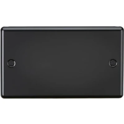 Image of Knightsbridge 2G Blanking Plate Matt Black