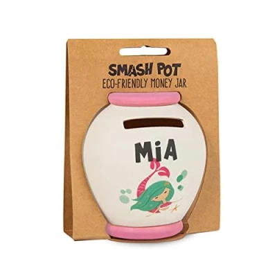 Image of History &amp; Heraldry Personalised Bamboo Smash Pot Money box (Mia)